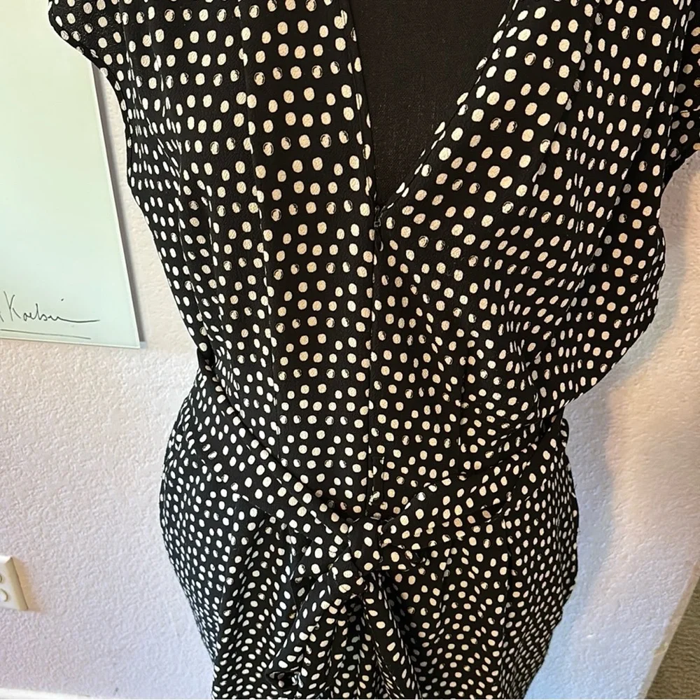 Max Studio polka dot jumpsuit size large - Picture 2 of 5